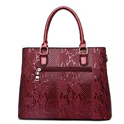 Elevate Your Style with Our Elegant Snakeskin Pattern PU Handbag