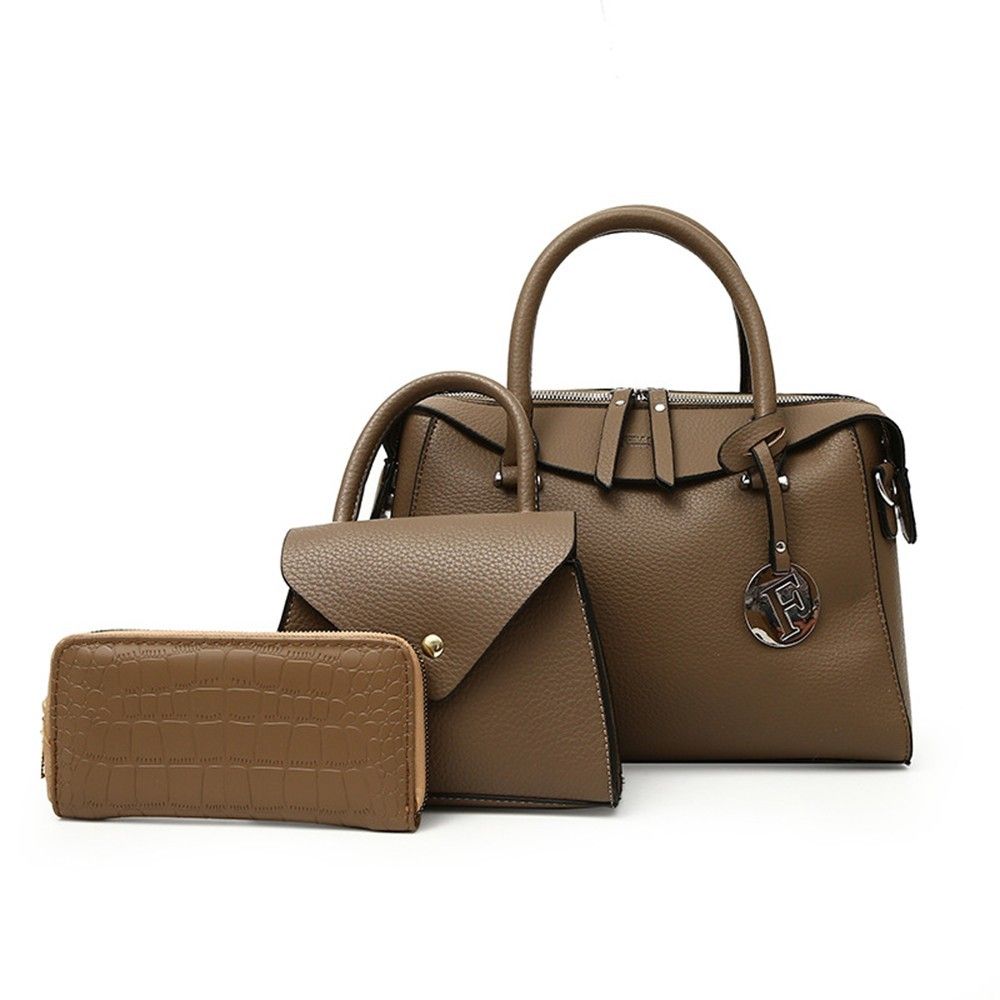 Stylish Three-Piece PU Handbag Set - Versatile and Elegant