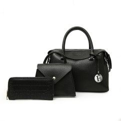 Stylish Three-Piece PU Handbag Set - Versatile and Elegant