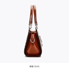 Elevate Your Style with Our Crocodile Pattern Patent Leather Handbag