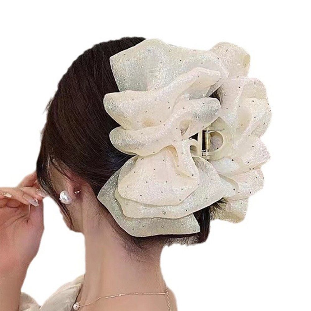 Bubble Clip Mesh Double-Sided Bow Hair Clip | Large Fashionable Hairpi