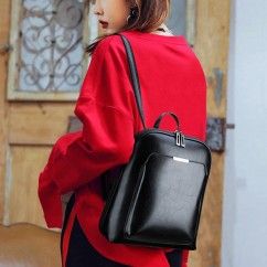 Must-Have Simple and Stylish PU Backpack - Perfect for Work, Travel